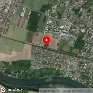 Map showing location at 48.99629, 2.138439